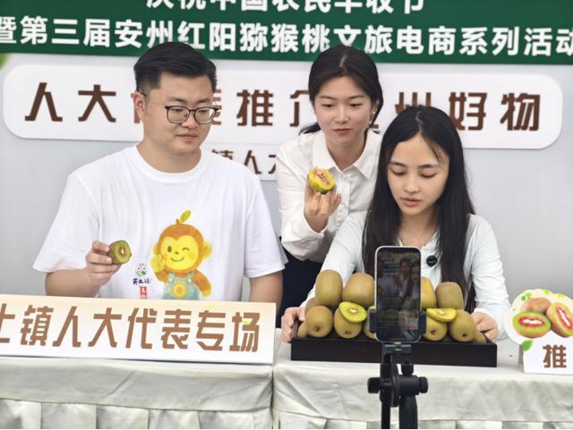 绵阳安州区：人大代表荐“安猕” 直播带货促消费(图1)