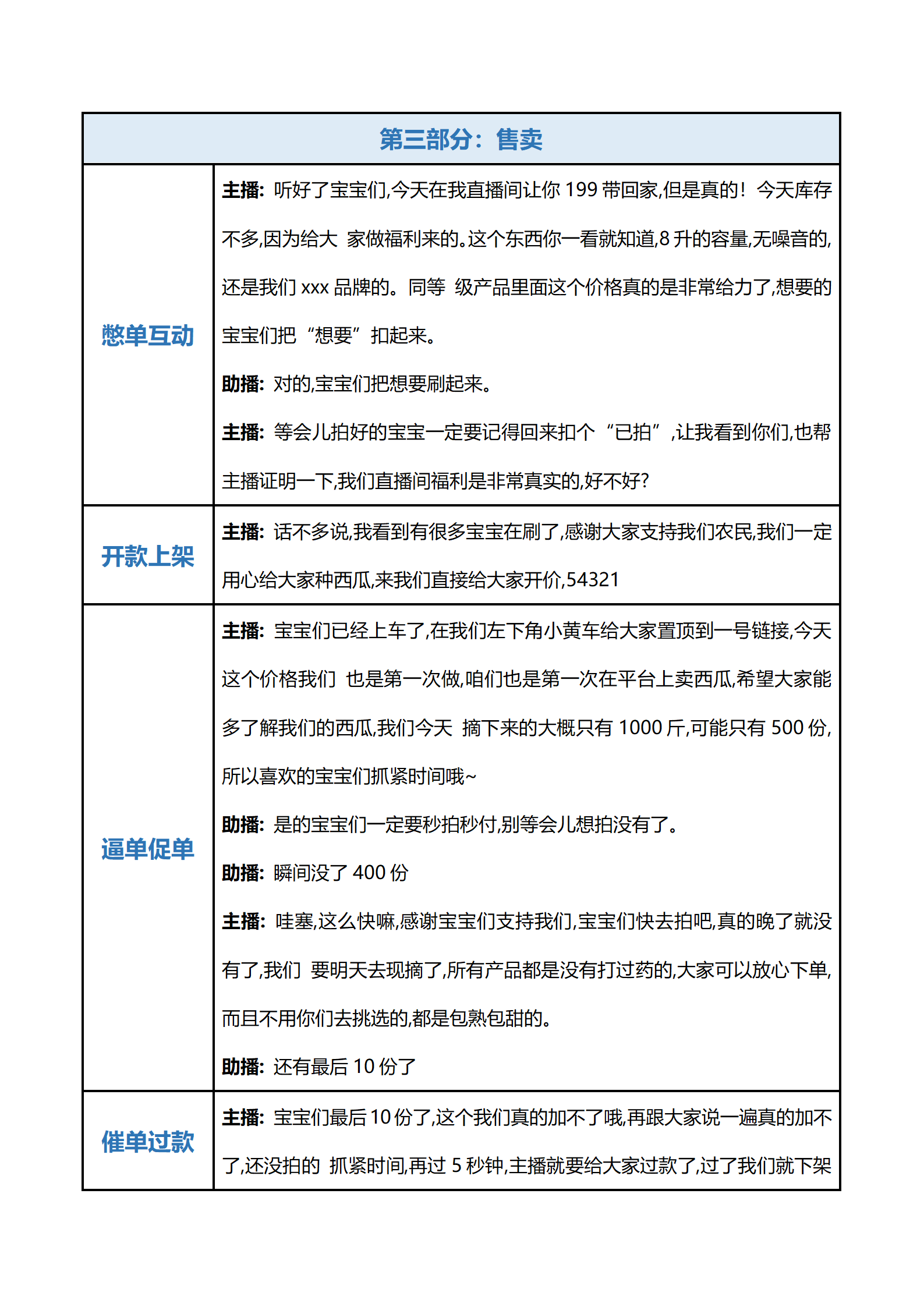 农产品直播的卖点和话术 pdf